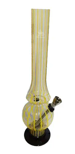 Bong Acrilíco Listrado - Amarelo