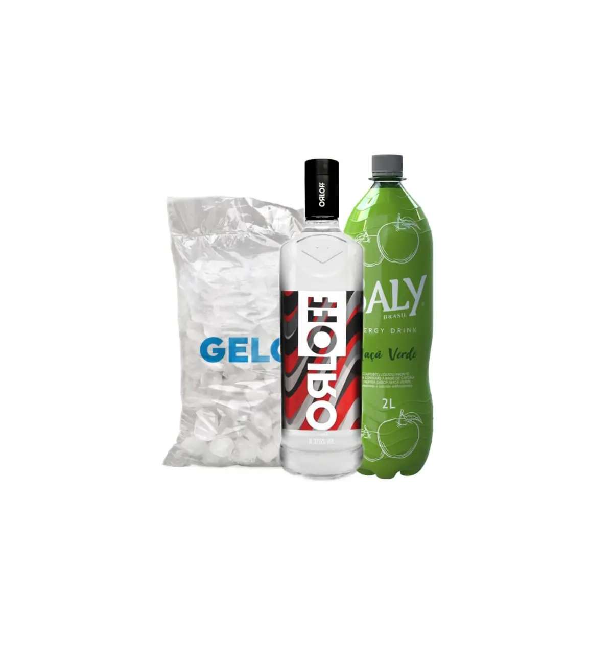 Combo Orloff com Baly Maça Verde 2L